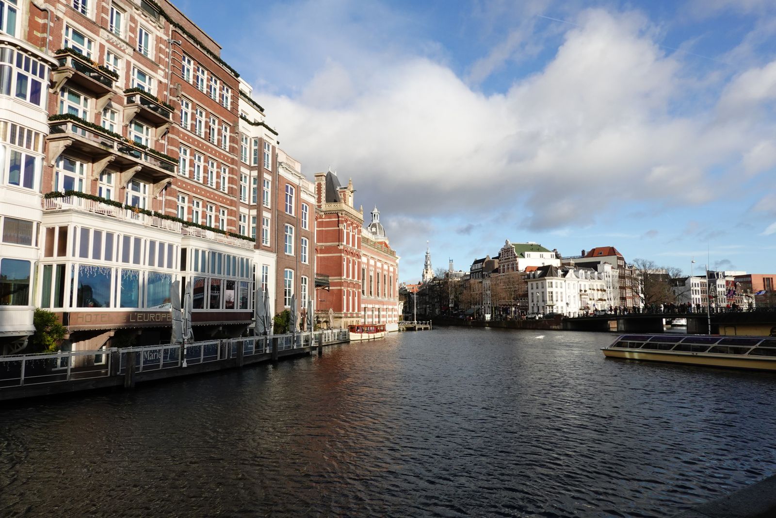 Amsterdam canal and historic architecture